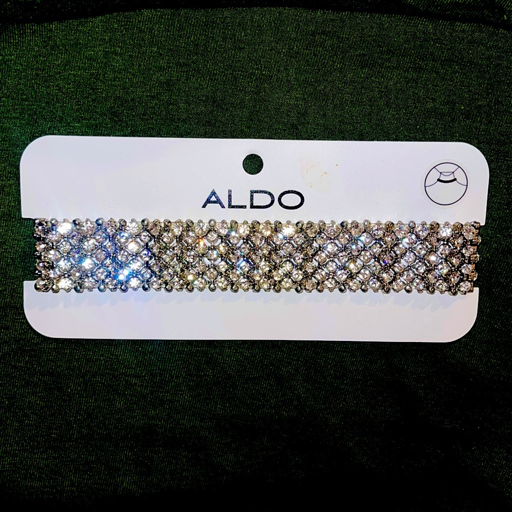 ALDO - Silver Rhinestone Choker
